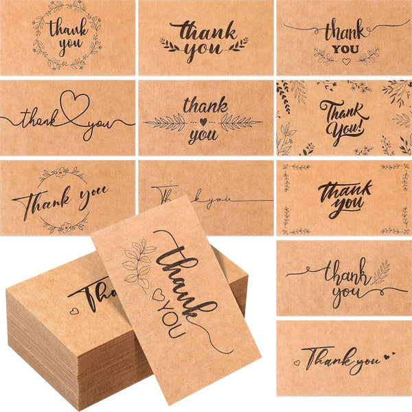 Outus 1200 Pcs Mini Thank You Cards Small Business Thank You Cards Bulk