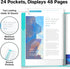 Dunwell 9x12 Presentation Binder with Clear Plastic Sleeves (Aqua), 24 Pockets for 9 x 12 or A4 Size Documents