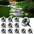 Peasur Mini Solar Ground Lights, 12 Pack Flat Solar Disc Lights Outdoor