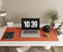 RENMTURE PU Mouse Pad, Faux Leather Large Desk Pad, Non-Slip Waterproof Gaming Desk Blotter (36"x17", Orange)