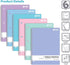 Better Office Products Spiral Notebooks, 6 Pack, 1 Subject, 70 Sheets, 10.5 x 8 inches, Assorted Pastel Colors