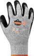 Ergodyne Cut Resistant Work Gloves, A3 Sandy Nitrile Coated Palms for Optimal Grip, Gray, X-Large, Pack of 1