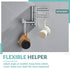 APLusee Swivel Towel Hook, Polished Chrome 304 Stainless Steel Triple Robe Hook with Multi Rotating Arms