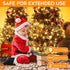 33 100 8 Battery Operated Christmas Lights, FT LED Mini String Lights with Timer and Modes, Green Wire Outdoor
