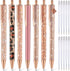 Sherr 7 Pcs Cute Fancy Pens for Women, Sparkly Glitter Pens, 10 Pcs Black Ink Refills, Pretty Gifts for Girls, Office,