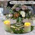 Pack 1 3" 4) FURORA LIGHTING Green Real Wax Crystallized LED Candle of (D x H for Home Dcor, Flameless Flickering