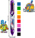 8-in-1 Space Pen by Deluxebase. Multicolored Retractable Novelty Ballpoint Pen with Cute Animal Design. Smooth Ink
