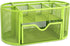 VANRA Metal Mesh Desk Supply Caddy, Desktop Office Supplies Organizer, 8 Compartments with Drawer (Green)