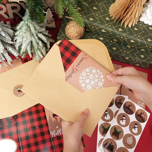Sereliy 24 Sets Holiday Money Christmas Cards with Envelopes, Christmas Gift Card Holder for Money, Christmas Card