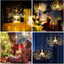 HEAGEERO 180 8 Starburst Light, Battery Chandelier LED, Mode Firework Lights, Outdoor Ceiling Hanging Decoration Fairy