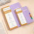 CAGIE 5 Subject Notebook, College Ruled 6'' x 8'' Hardcover Spiral Notebook with 5 Removable Colored Dividers, Purple