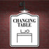8.5 10 inches CHANGING TABLE ELEGANT WHITE Aluminum Composite Sign x