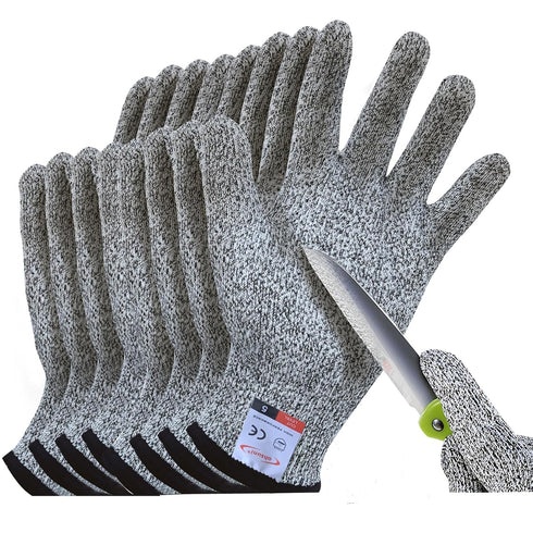 Cutting Gloves, 4 Pairs of Food Grade Cut Resistant Gloves for Kitchen, Gardening, and More