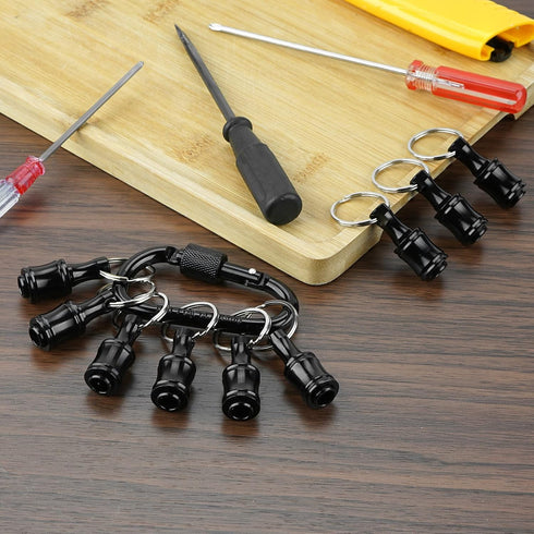 1/4 Inch Bit Holder Keychain, Hex Screwdriver Bits Holder Extension Bar for Electric and Hand-held Screwdrivers