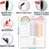Magnetic Chore Chart for Kids, Good Behavior Chart at Home, Dry Erase Daily Weekly Responsibility List