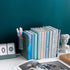 Metal Iron Adjustable Book Ends, Heavy Duty Book Holder, Nonskid Desktop Book Organizer for Binder Holder (Green)
