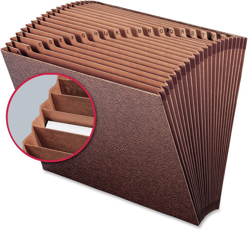 Smead TUFF Expanding File, Alphabetic (A-Z), 21 Pockets, Letter Size, Durable Redrope-Printed Stock for Organizing