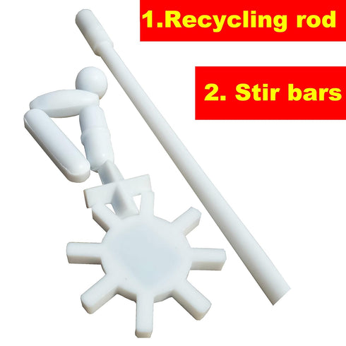 Magnetic Stirrer Stir Bars Mixer, 6 Shapes + Magnetic Retriever Stiring Rod