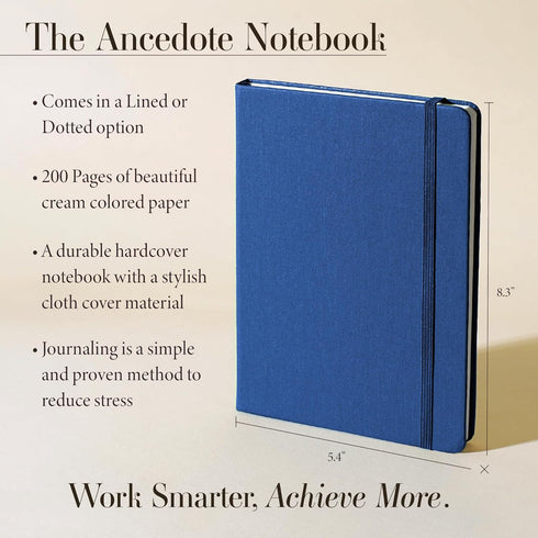 Hardcover Lined Journal with Thick 100 gsm College Ruled Paper A5 size (8.3 inches x 5.4 inches) - Daily Writing Notebook Journal for Travel, School and Office Use - Diary Journal for Women and Men by ANECDOTE.