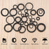 O Ring Assortment Kit, 360 Pcs Rubber Washer O-Rings, 24 Sizes for Faucet, Hose, Automotive Repair