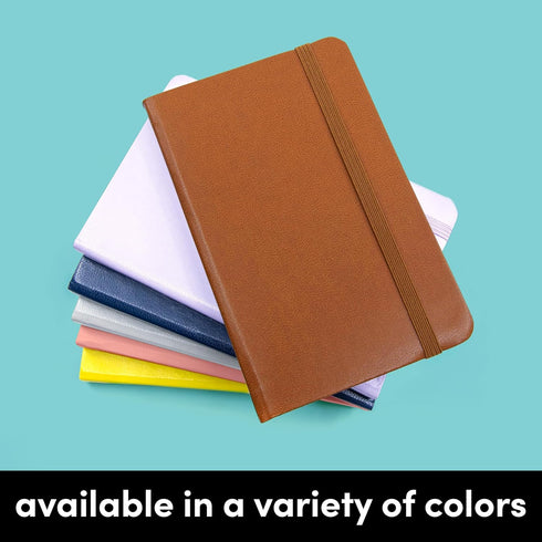 PAPERAGE Lined Pocket Journal Notebook, 3 Pack, (Navy, Light Grey, Burgundy), 160 Pages, Small, 3.7 x 5.6 inches