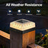 4x4 6-Pack, 3 4x4 3.5x3.5 Brightever Solar Post Cap Light Fence Post Solar Lights with Lighting Modes, Fits Vinyl/Wood