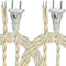 Royal Designs, Inc. CO-6001-OW-8-2 Twisted Rayon Lamp Cord with NEMA-15P Plug, Stripped Ends Ready for