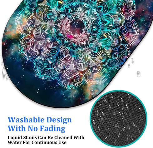RVHOEZZM Set, Personality Mouse Pad with Coaster Colorful Mandala Fashion Design Mouse Pad Non-Slip Rubber Gaming Mouse