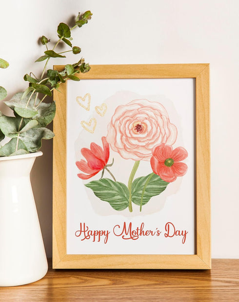 TRIDECOR 5"7" 350gsm Mothers Day Card from Daughter, Son, Kids Folded Greeting Card with Envelope & Sticker Sweet