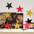 Gejoy 80 Pieces Glitter Star Cutouts, 6 Inches Length Paper Confetti for Classroom Wall Movie Party Decoration (Red,