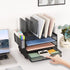 Desk Organizers and Accessories, 3-Tier Paper Organizer with 5 Vertical File Holders, File Organizer for Desk with