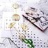 TecUnite Gold Table Number Holder, 3.35 Inch Wire Place Card Holder for Wedding Reception, 24 Pieces