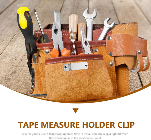 10pcs jojofuny Metal Tape Measure Clips Tool Belt Attachments Tape Measure Holder for Workbench and Van Storage
