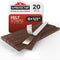 X-Protector Felt Furniture Pads 20 PCS 6 x 1/2" Premium Felt Strips with Adhesive Backing (Brown)
