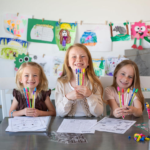 Motivational Fun Pencils for Kids, Bulk Pack of 50 Colorful Pre-Sharpened Pencils with Top Erasers
