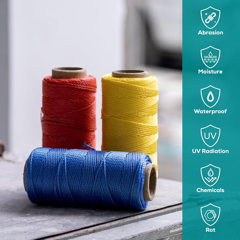 260FT, 390FT, 780FT, 1500FT, 2300FT, (Set 3 262 3 Mason Line String Durable Construction Twine for Laying Bricks