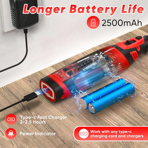8V 2.5 122 5-Speed SHALL Cordless Rotary Tool Kit, Lightweight Ah Battery Rechargeable Dog Nail Grinder w/ Accessories