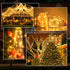 2-Pack 200 8 LED Solar Fairy Lights Outdoor, Upgraded Oversize Lamp Beads & Super Bright Solar String Lights Outoor