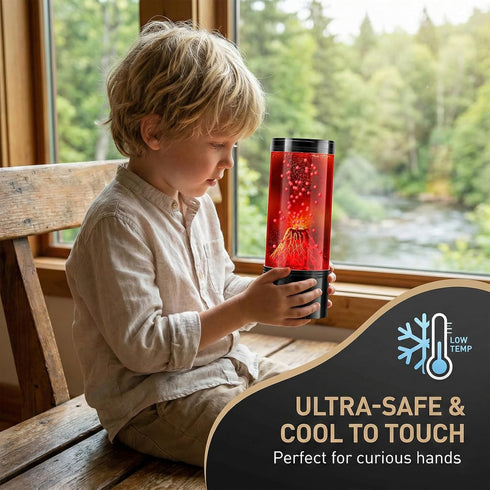 Volcano Lamp, Realistic Volcano Eruption Kids Night Light with USB/Battery Power,Leak-Proof,Cool Novelty Gift for Kids