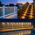 8 Pack Lights,3000K Herzila Solar Deck Lights Outdoor, Solar Step Lights Waterproof Led Warm White, Auto Dusk-to-Dawn