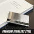 SunplusTrade Business Card Holder for Men and Women, Slim Stainless Steel Case, Fits 18 Cards