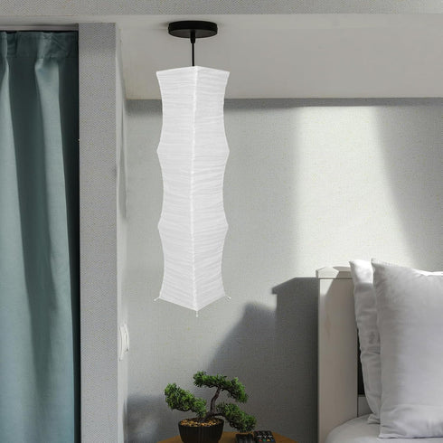 FOMIYES Foldable Paper Floor Lamp Shade Replacement, Minimalist Rice Paper Lampshade for Living Room Bedroom Office