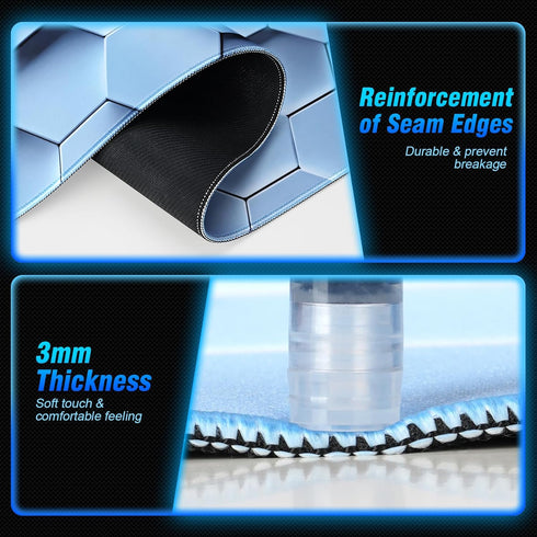 Gaming Mousepad - 3D Stereoscopic Vision Extra Large Mouse Pad 35.4"x15.7" for Smooth Control Performance