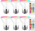 LED Color Changing RGB Light Bulb, 6 Pack, 40W Equivalent 400LM, E26 Mood Ambiance Lighting with Remote