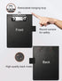 Mini Clipboards 4"x6" - Small Faux Leather Memo Pocket Clipboard with Pen Holder for Receipts & Notepads (Black)