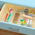WOWBOX 12 Pack Clear Drawer Organizer Set, Acrylic Storage Trays for Makeup, Utensils, Gadgets, Office