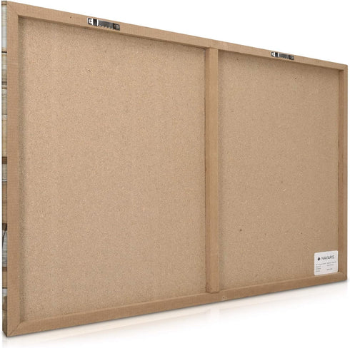 Navaris Magnetic Dry Erase Board 16 x 24 inches, Decorative White Board with 5 Magnets and Marker - Stone Wall