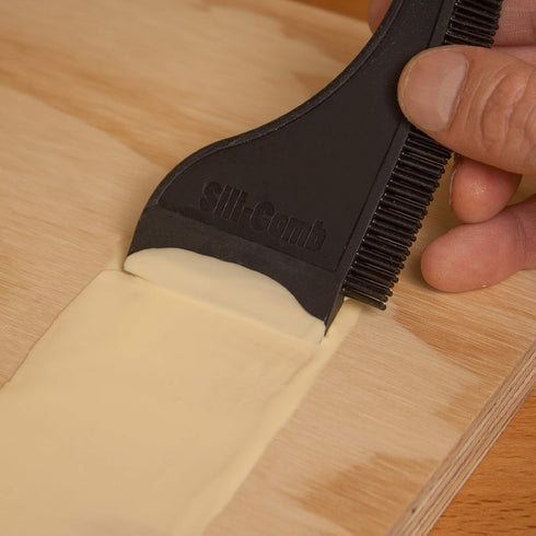 Sili Complete 4-Piece Silicone Glue Kit, Wood Glue with 2 Silicone Brushes, Tray & Comb Applicator Set