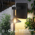 2 Pack Bulb Outdoor Solar Powered Wall Light with Dusk to Dawn Wall Mount Sconce Anti-Rust Waterproof Wall Lantern