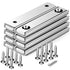 DIYMAG Strong Neodymium Rectangular Pot Magnets, Countersunk Hole Magnets with Mounting Screws, Pack of 8